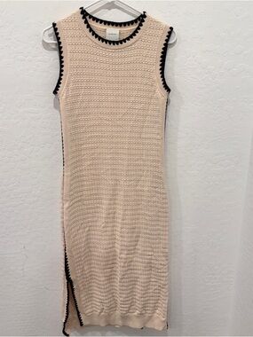 Varley Dwight Tank Knit Midi Dress Womens XS Fabric Cotton True Knit Summer
